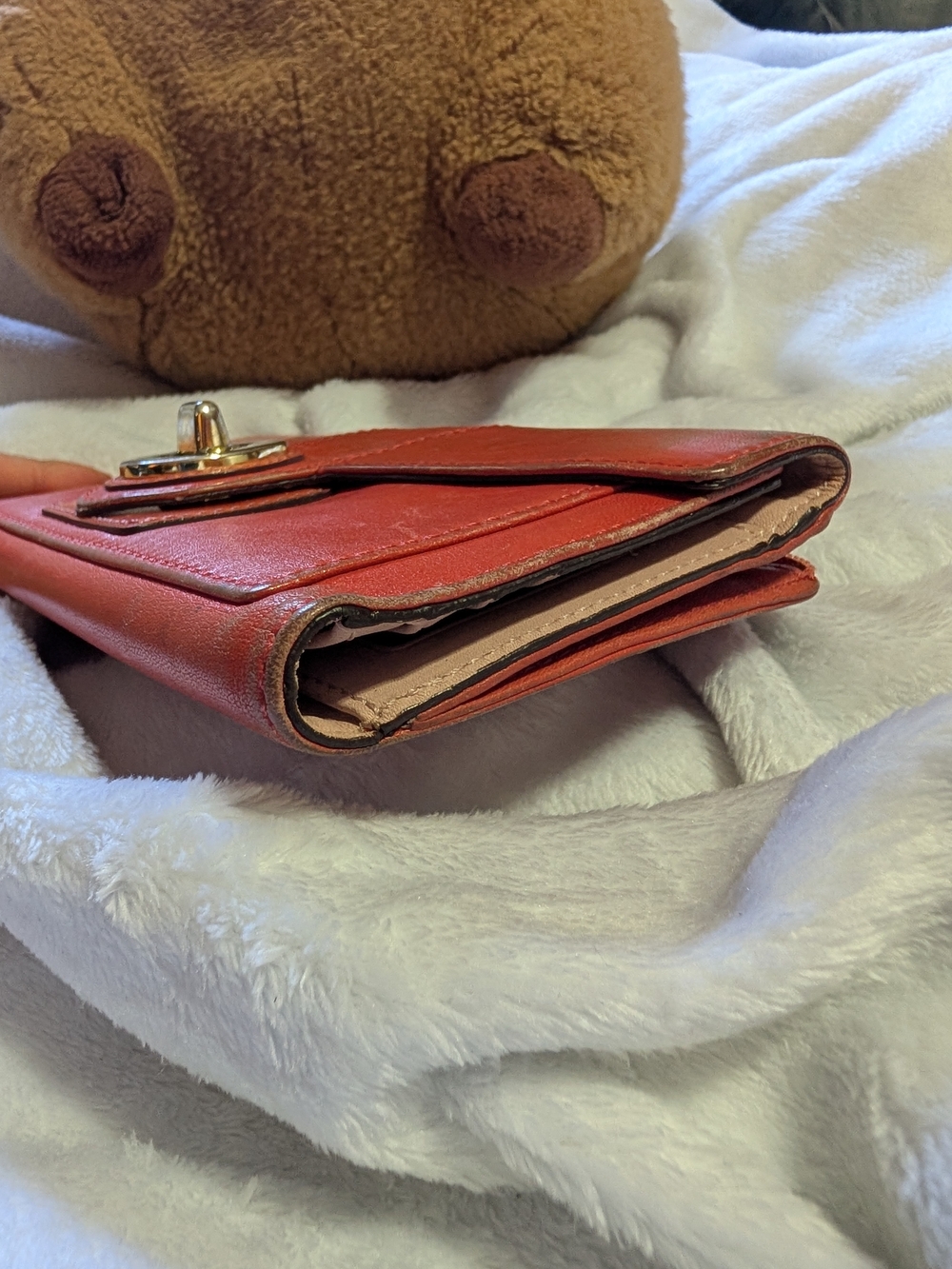 Vintage Y2K Coach Ashley Turnlock Leather Envelope Wallet - Picture 3 of 14